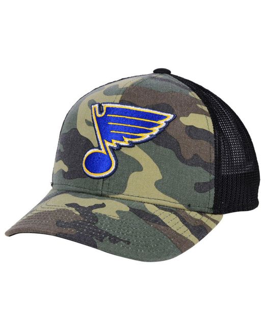 Men's St. Louis Blues Fanatics Branded Camo/Black Military Appreciation Snapback  Hat