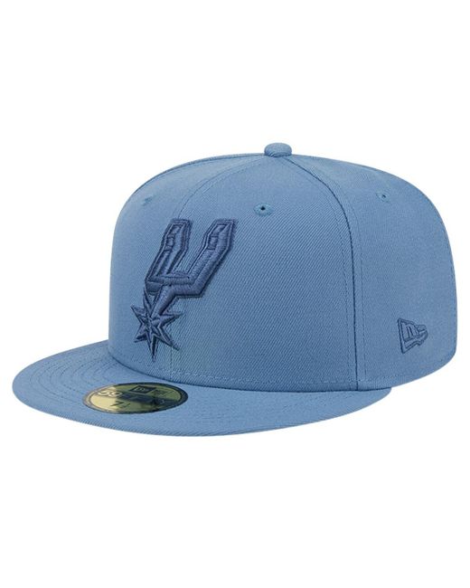 KTZ Blue San Antonio Spurs Color Pack Faded Tonal 59fifty Fitted Hat for men