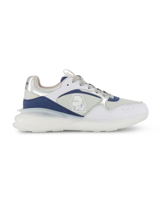 Karl Lagerfeld White Side Logo Head Patch Running Sneakers for men