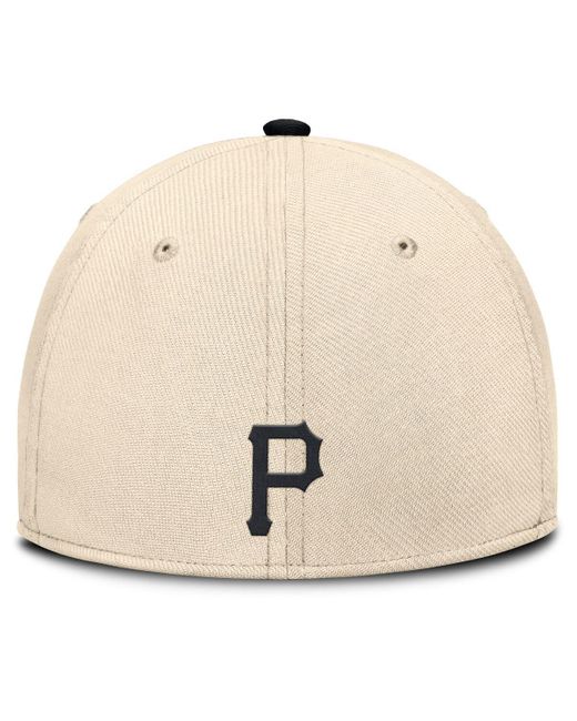 Nike Natural/black Pittsburgh Pirates Statement Rise Performance Flex Hat for men