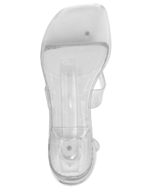 Jeffrey Campbell White Gummy Kitten-heel Jelly Thong Sandals