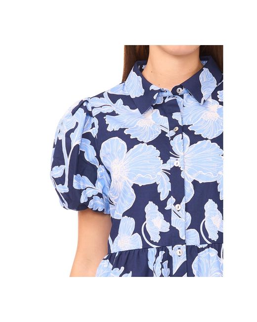 msk short sleeve shirt dress Msk Plus Shirt Collared Shift Dress