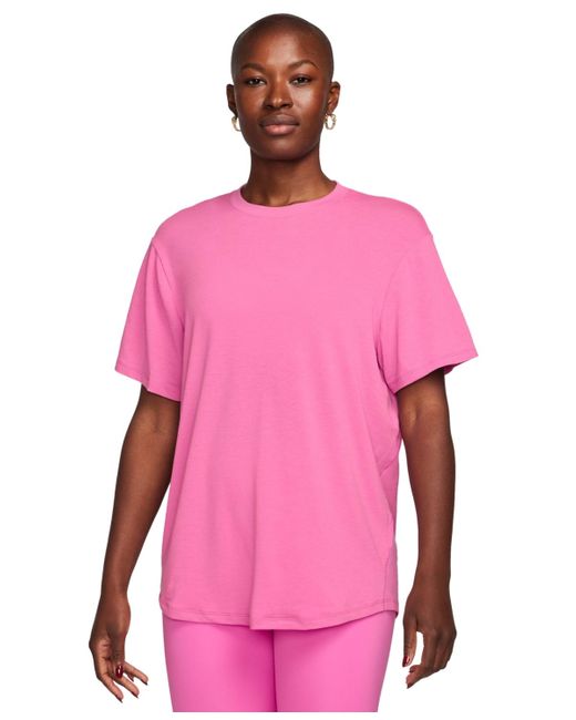 Nike Pink One Relaxed Dri-fit Short-sleeve Top