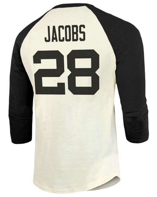 Fanatics Women's Josh Jacobs Black Las Vegas Raiders Team Player Name  Number Tri-Blend Raglan 3/4 Sleeve T-shirt - Macy's