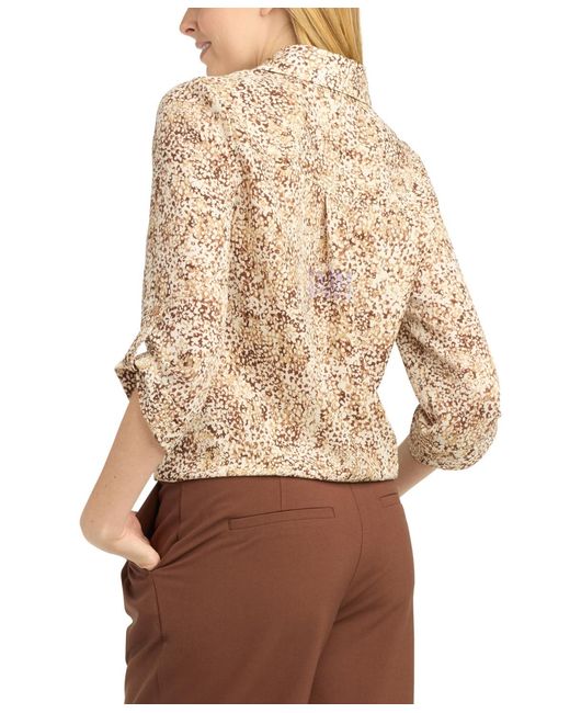 Bcx Natural Collared Button-front Shirt