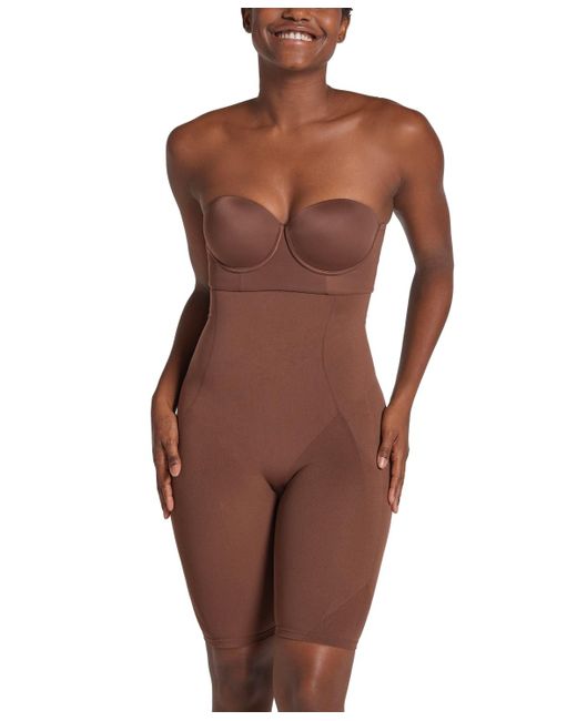 Leonisa Brown Invisible Extra High-waisted Shaper Shorts