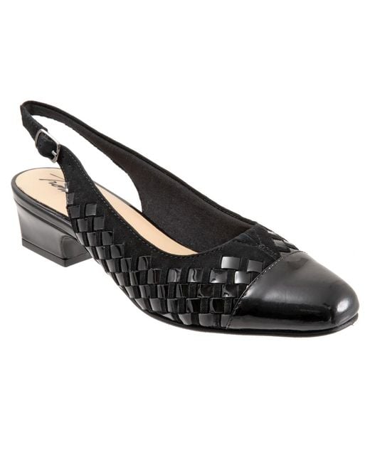 Trotters Black Dea Woven Pumps