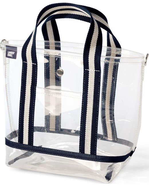 Lands' End Black Clear Tote
