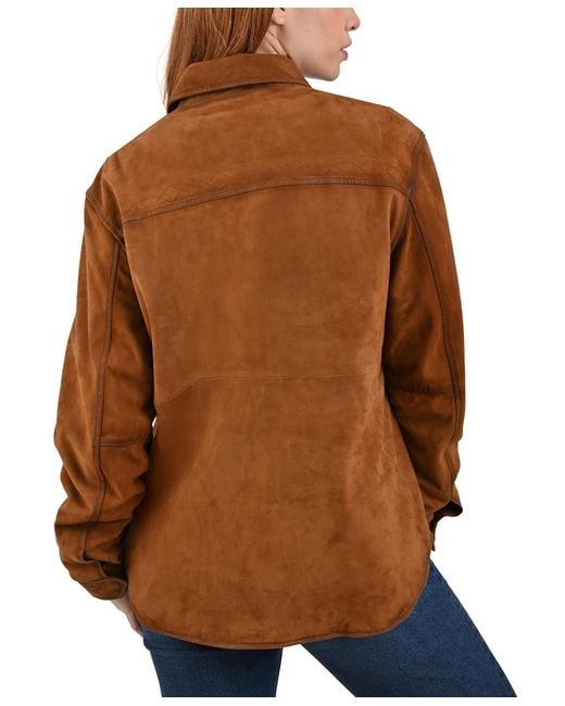 Frye Brown Goat Suede Jacket