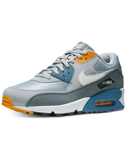Nike Rubber Air Max 90 Essential Wolf Grey/ White-indigo Storm in Gray for  Men | Lyst