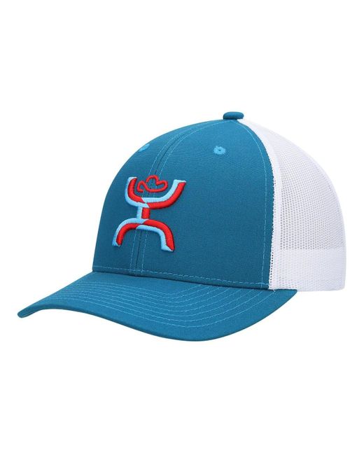 Hooey Cotton Blue And White Sterling Trucker Snapback Hat for Men Lyst