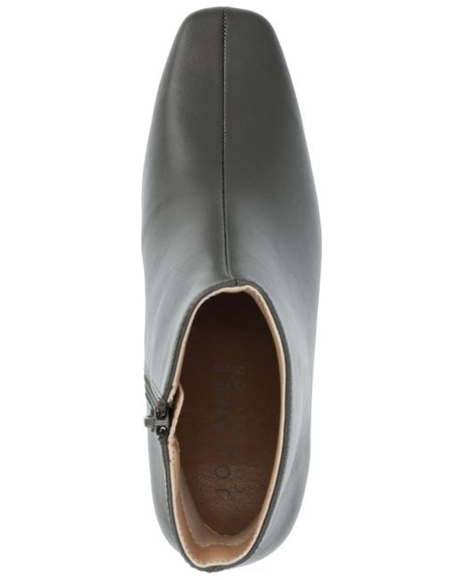 Journee Collection Gray Haylinn Block Heel Dress Booties