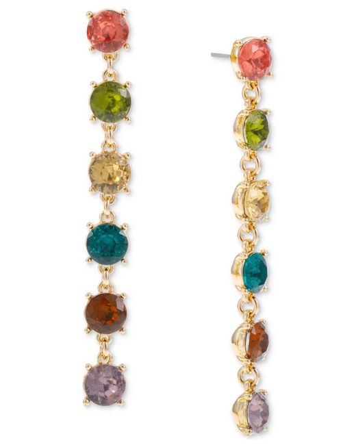 INC International Concepts Goldtone Multicolor Stone Linear Drop