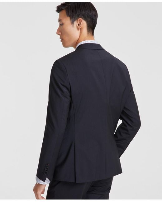 Boss Black By Boss Modern-fit Solid Wool Blend Suit Jacket for men