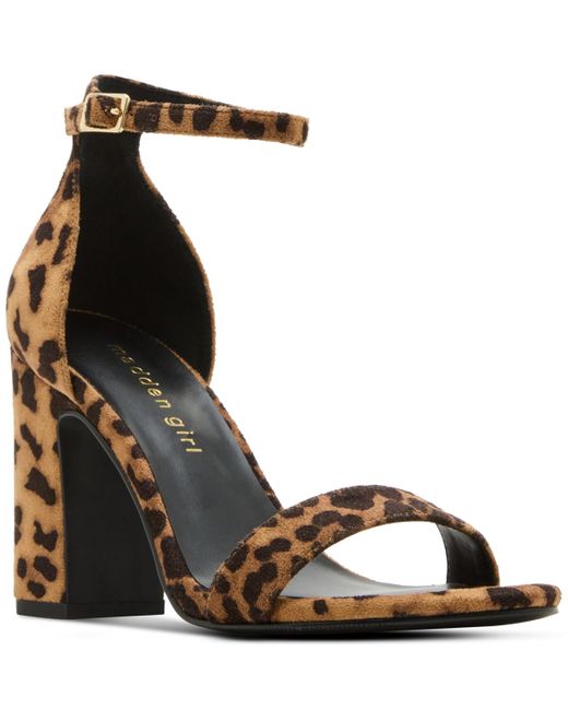 Madden Girl Metallic Sasha Two-piece Block-heel Dress Sandals