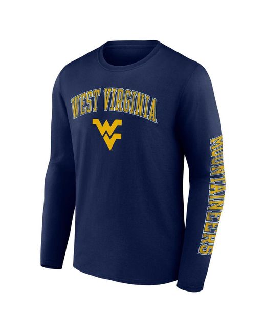 Fanatics West Virginia Mountaineers Distressed Arch Over Logo Long ...