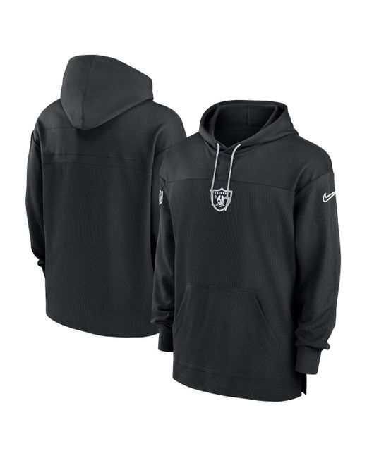 Nike Las Vegas Raiders Sideline Jersey Performance Pullover Hoodie in Black for Men Lyst