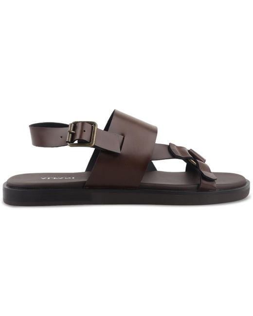 Alfani Brown Enzo Buckled-strap Sandals Created For Macy's for men