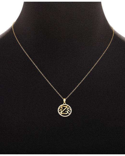 Giani Bernini Metallic Cubic Zirconia Z Monogram 18" Pendant Necklace