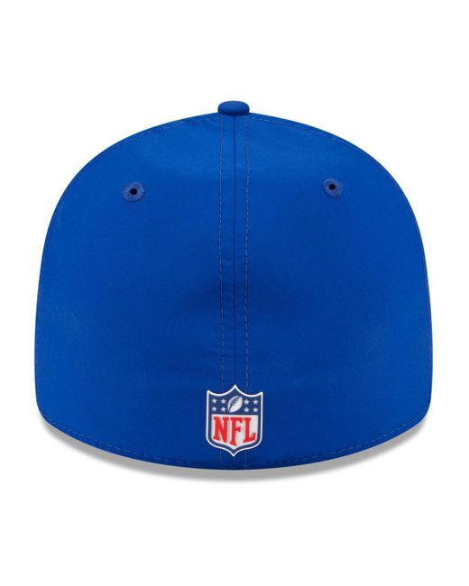 KTZ Blue New York Giants 2025 Sideline Retro Crown 59fifty Fitted Hat for men
