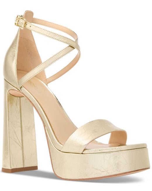 Michael Kors Metallic Michael Cami Platform Sandals