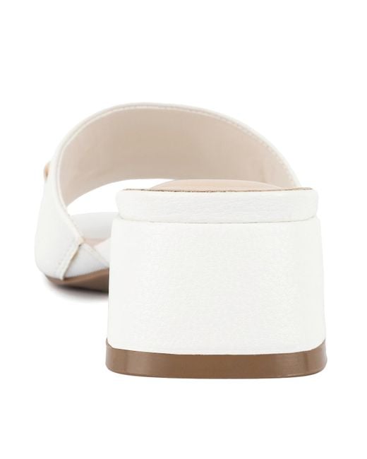 Jones New York White Uniqua Block Heel Dress Sandals