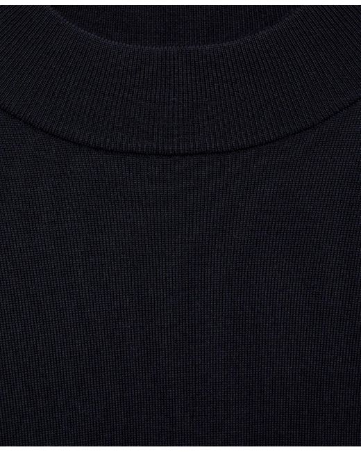 Mango Blue Wool Turtleneck Sweater for men