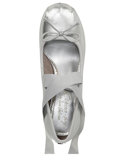 Circus by Sam Edelman Gray Della Lace-up Block-heel Ballet Pumps