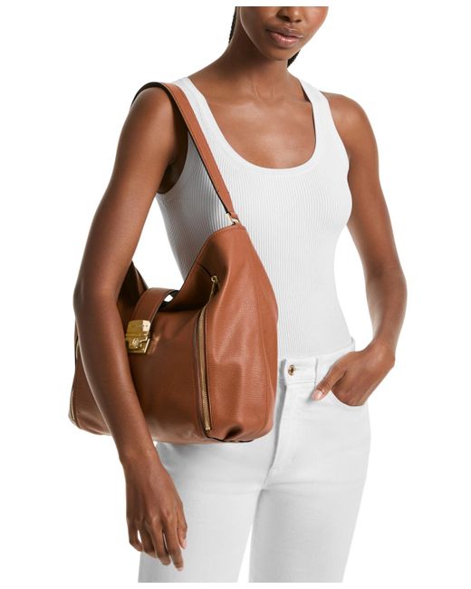 Michael Kors Brown Michael Extra Large Leather Hobo Shoulder Bag