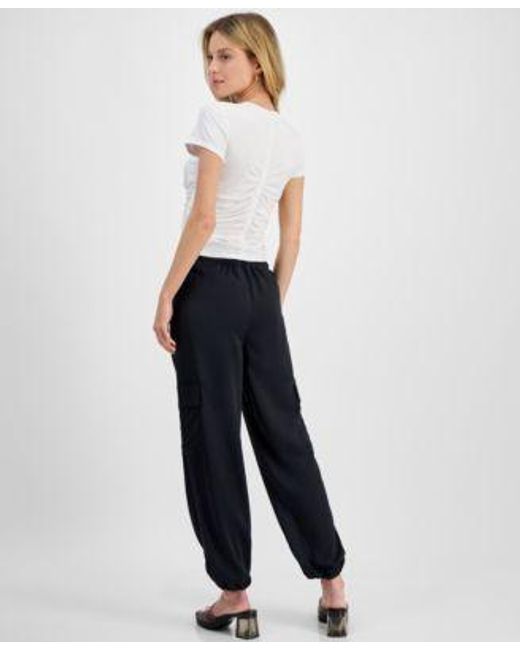 DKNY Blue Ruched Tee Cargo Pants