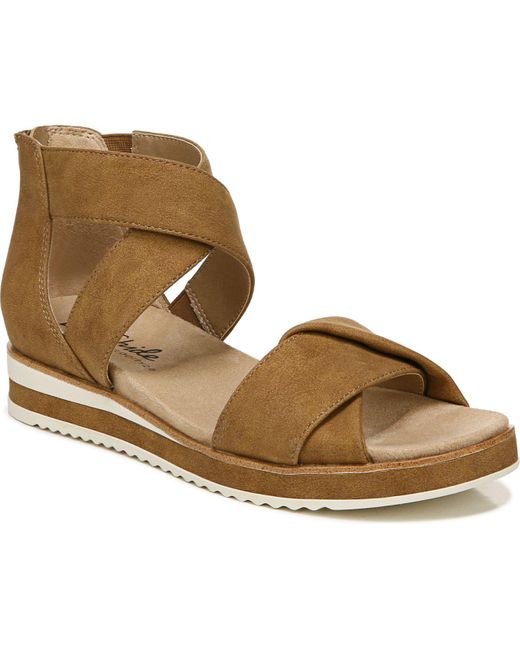 LifeStride Zoom Strappy Sandals in Brown - Lyst