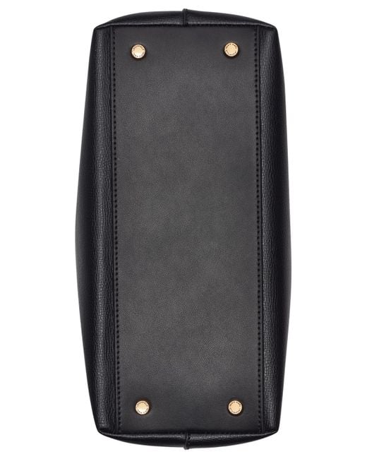 Karl Lagerfeld Black Jacqueline Medium Leather Satchel