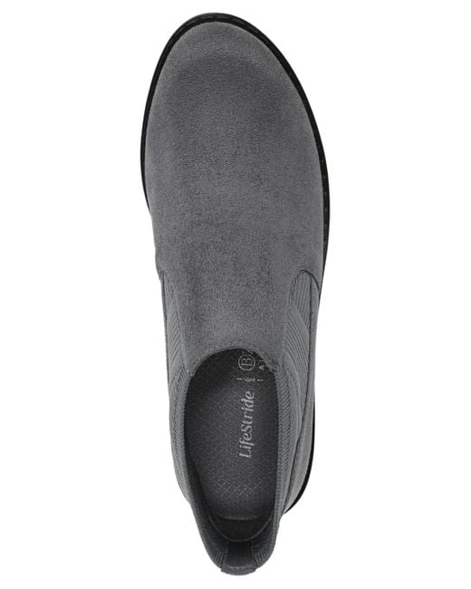 LifeStride Black Outlook Washable Knit Short Booties