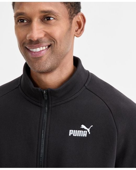 PUMA Black Zip Front Track Jacket for men