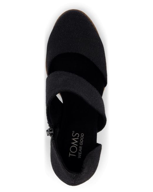 TOMS Black Milan Closed Toe Heel Sandals