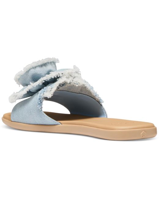 Kate Spade Blue Flourish Flat Sandals
