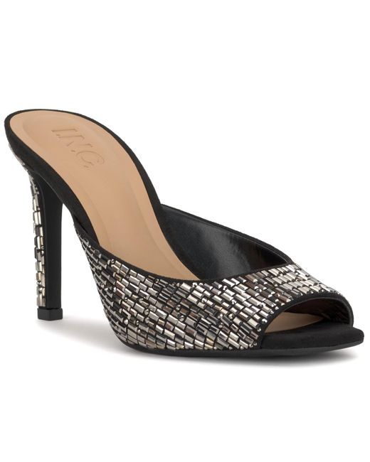 INC International Concepts Women's Black Ramani Slide Dress Sandals INC International Concepts Women's Black Ramani Slide Dress Sandals