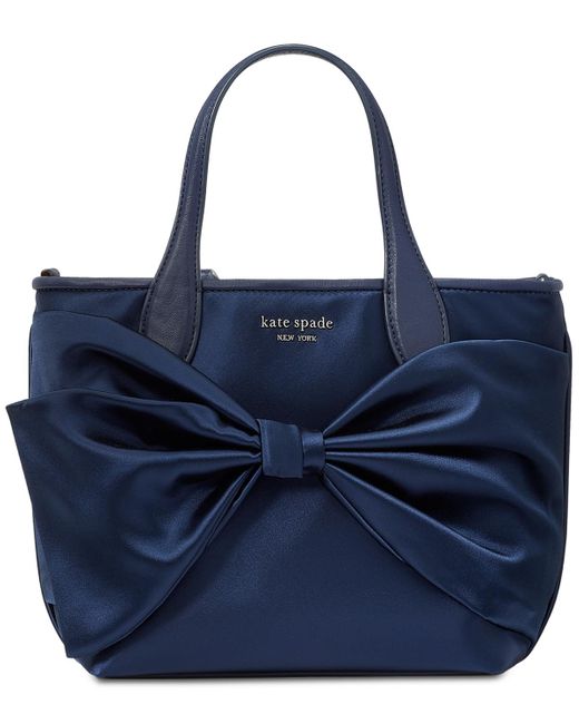 Kate Spade On Purpose Satin Bow Tote in Blue | Lyst