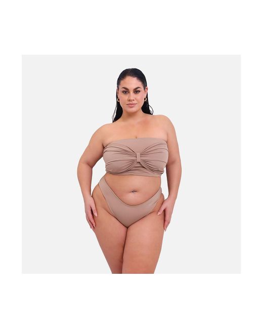 Rebdolls Multicolor Plus Size Danica Brazilian Cut Swim Bottom