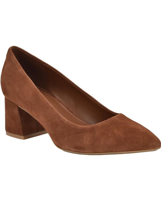 Calvin Klein Brown Lenott Pointy Toe Pumps