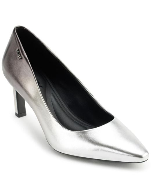 DKNY White Charlie Slip On Pumps