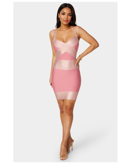 Bebe Color Block Bandage Dress in Red | Lyst Bebe Color Block Bandage Dress in Red | Lyst