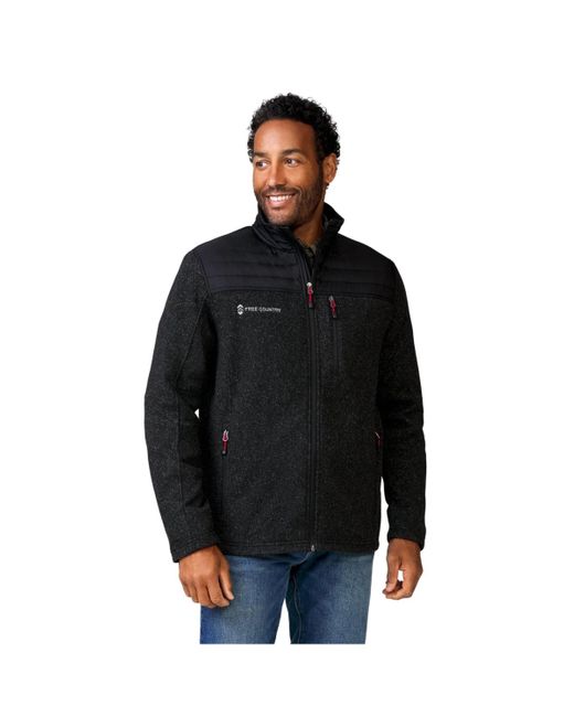Free Country Frore Sweater Knit Fleece Jacket in Black for Men | Lyst