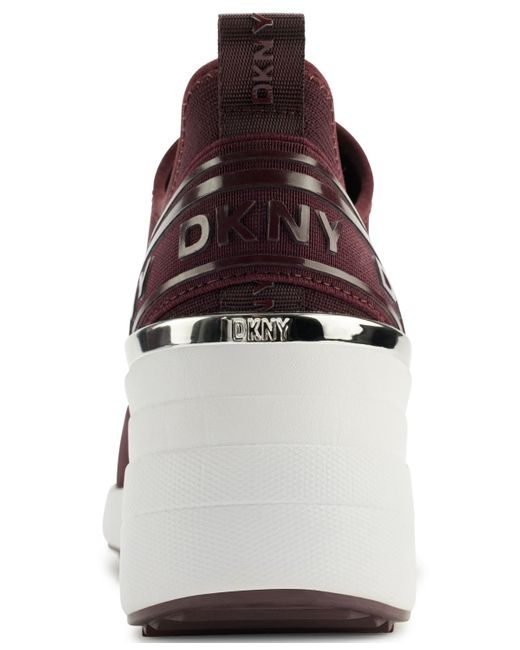 DKNY Purple Keeva Wedge Sneakers