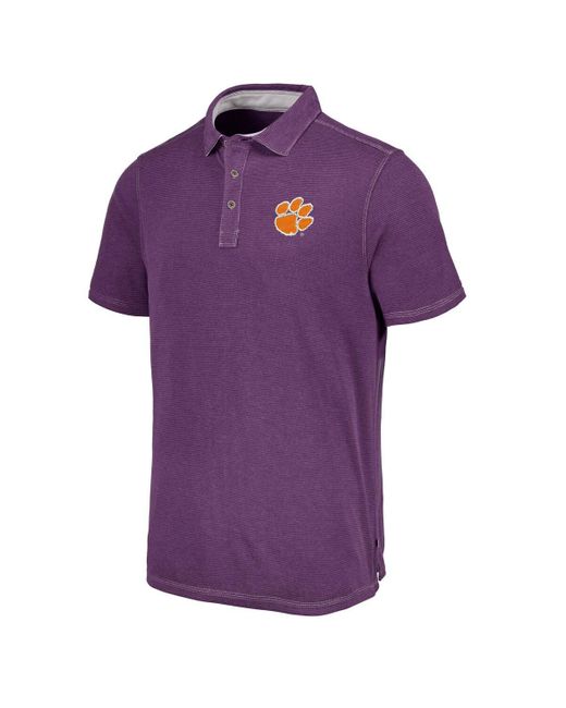 Tommy Bahama Purple Clemson Tigers Paradiso Cove Polo for men