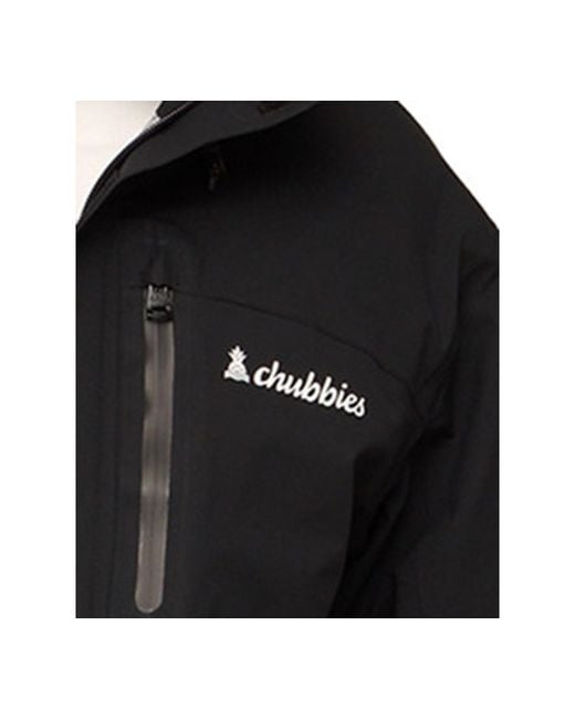 Chubbies Black Shadowstorm Rain Jacket for men