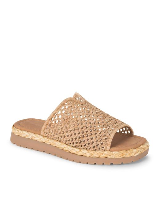BareTraps Brown Tasmine Slide On Flat Sandals
