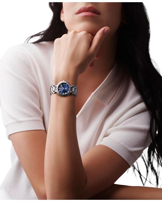 Longines Blue Swiss Primaluna Moon Phase Stainless Steel Bracelet Watch 31mm