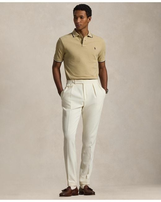 Polo Ralph Lauren Classic-fit Mesh Polo Shirt in Natural for Men | Lyst