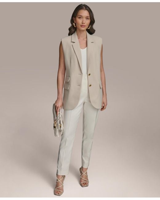 Donna Karan Natural Two-button Vest